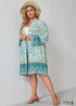Women's Chic Plus Size Aura Boho Kimono Dress